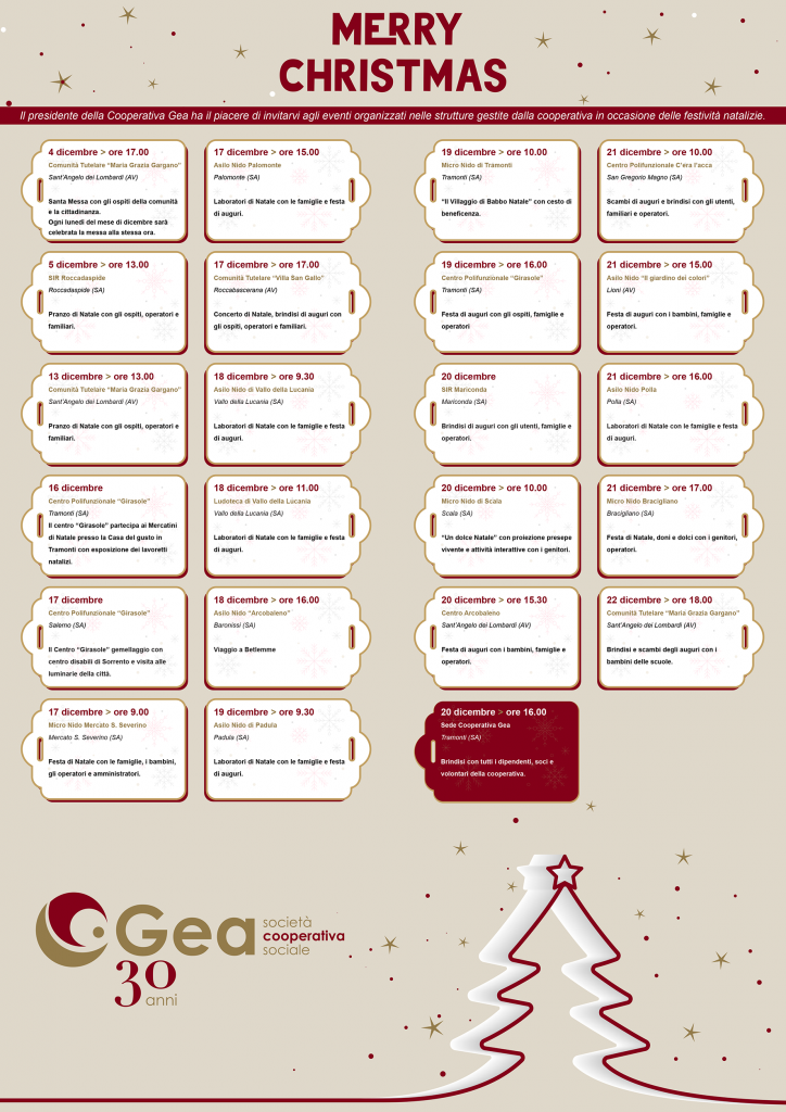 GEA: attività di natale 2018