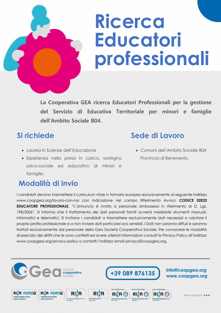 Ricerca Educatori professionali